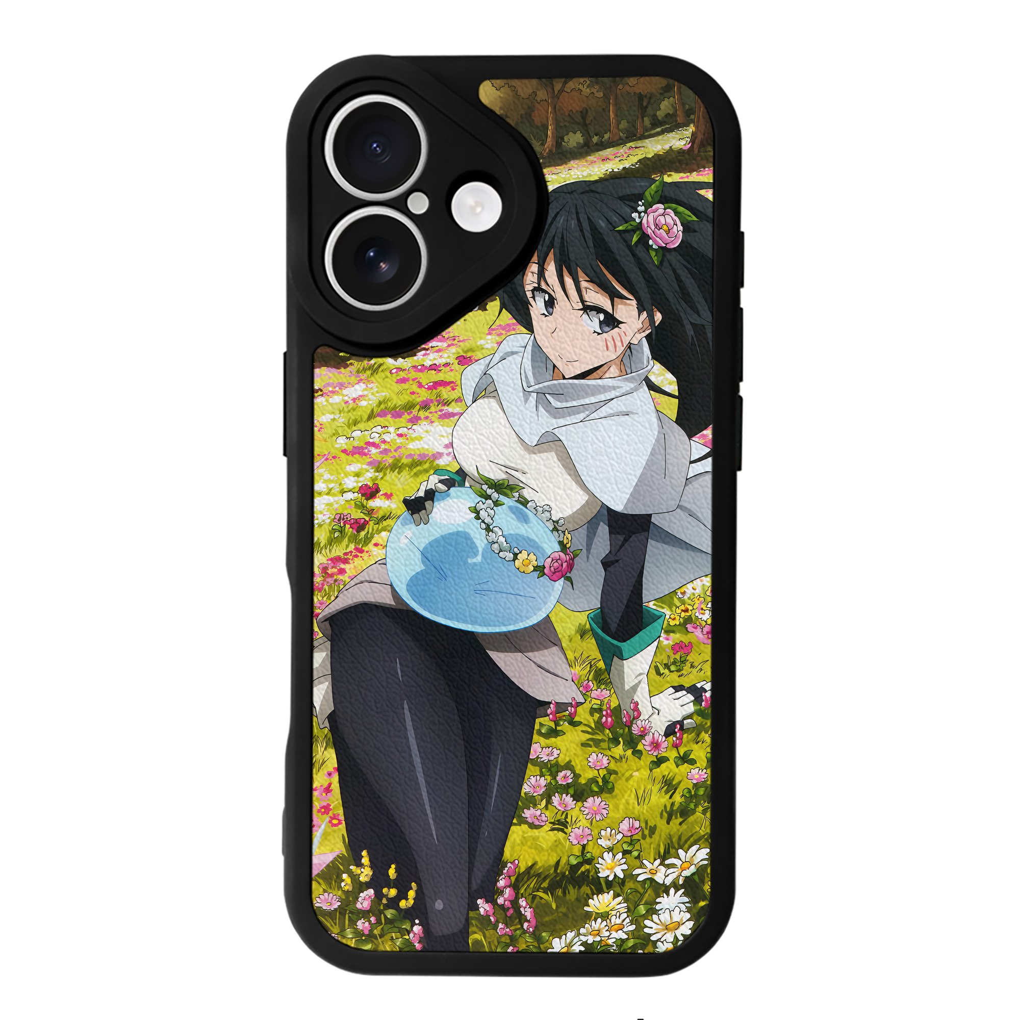 （画像用） 転スラ Regarding Reincarnated to Slime 【iPhone 16シリーズ対応】シリコンスマホケース（レザー調） 材質：シリコン